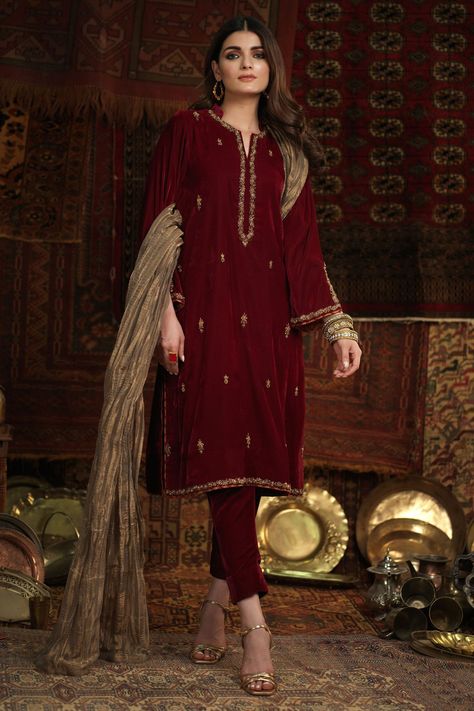 Infp Aesthetic, Shaadi Dresses, Velvet Pakistani Dress, Velvet Suit Design, Indian Things, Kurti Styles, Punjabi Fashion, Velvet Dress Designs, Fashion Indian