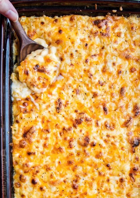 Creamy Baked Mac and Cheese (Contest-Winning!) - The Chunky Chef Best Thanksgiving Sides, Best Homemade Mac And Cheese Recipe, Gruyere Mac And Cheese, Side Dishes For A Crowd, Homemade Mac And Cheese Recipe Baked, Thanksgiving Mac And Cheese, Creamy Baked Mac And Cheese, Thanksgiving Recipes Side Dishes Easy, Macaroni And Cheese Casserole