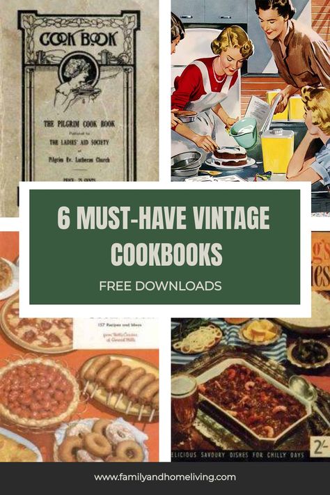 There's nothing like a warm, comforting meal to soothe the soul. These 9 vintage cookbooks are packed with traditional comfort food recipes that will make you feel like you're wrapped in a cozy blanket. Download your free PDF copies now and get cooking #vintagecookbooks #comfortfood #cozykitchen Vintage Cookbooks Recipes, 1920 Recipes, Vintage Recipes 1800s, Old Recipes Vintage, 1970s Recipes, Victorian Recipes, Vintage Recipe Book, Vintage Recipe Cards, Cookbook Cover