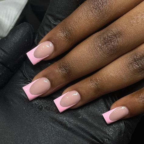 Light Pink And White Nails French Tips, Light Pink Tips Acrylic Nails, Light Pink French Tips Short, Shorties Nails Nude Pink, Baby Pink French Tip Nails, Light Pink French Tip, Girl Hygiene, Pink French Tip, Pink French Nails