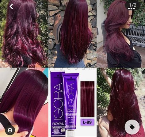 Hair Dye Hacks, Pelo Color Vino, Wine Hair Color, Hair Color Plum, Best Hairstyles For Women, Magenta Hair, Plum Hair, Wine Hair, Home Hair