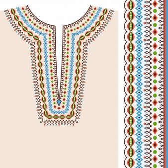 Gala Design, Digital Embroidery Patterns, Creative Textiles, Kurti Embroidery Design, Textile Prints Design, Embroidery Neck Designs, Computer Embroidery, Geometric Art Prints, Neckline Designs