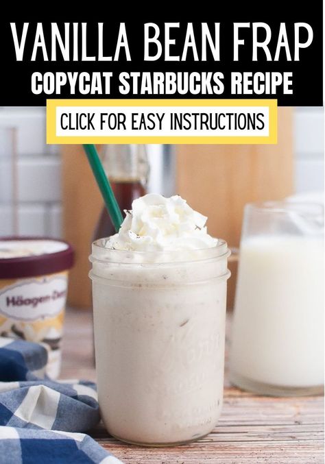 Craving a Starbucks Vanilla Bean Frappuccino? Learn how to make this popular drink with our easy-to-follow recipe. Using basic ingredients like vanilla bean ice cream and milk, you can recreate the creamy and flavorful Frappuccino in minutes. This homemade version is a perfect way to enjoy your favorite Starbucks treat without leaving home. Try it out today and savor the delicious taste of a vanilla bean Frappuccino. French Vanilla Frappuccino Recipe, Starbucks Vanilla Bean Powder, How To Make A Vanilla Bean Frappuccino, How To Make Frappe At Home, Vanilla Bean Coolatta, Vanilla Bean Frappachino Recipe, Vanilla Bean Frappe Recipe, Vanilla Frappuccino Recipe, Vanilla Bean Frappachino