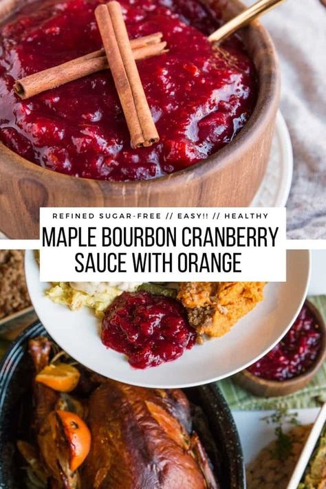 Bourbon Cranberry Sauce, Ocean Spray Cranberry Sauce, Thanksgiving Sidedish, Best Cranberry Sauce, Cranberry Orange Sauce, Canned Cranberry Sauce, Recipe Thanksgiving, Homemade Cranberry Sauce, Maple Bourbon