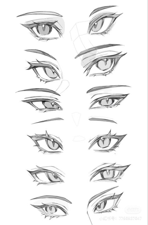 Cute Anime Eyes Reference, Character Profile Reference, Drawing Reference Expressions, Eyes Artstyle Ideas, Anatomy Style Drawing, Anatomy Body Drawing Sketches, Anime Face Reference Drawing, Anime Body Drawing Reference, Anime Reference Face