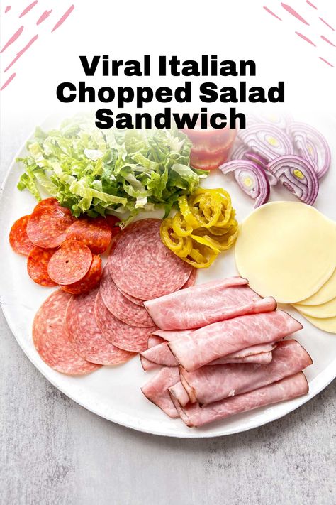 These chopped Italian sandwiches are bursting with flavor and packed to the brim. Every bite offers a delightful blend of all the delicious ingredients. It's a TikTok viral sandwich recipe.