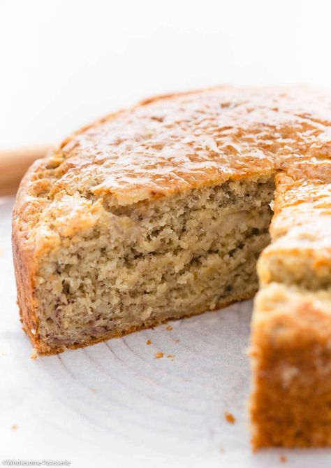 Banana Recipes Eggless, Eggless Banana Cake Recipe, Eggless Banana Cake, Banana Cake Vegan, Banana Nut Cake, Maple Syrup Glaze, Banana Cake Recipe Easy, Egg Free Baking, Banana Bread Cake