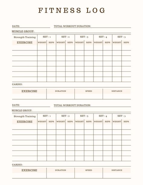 DIGITAL FITNESS LOG | FITNESS TRACKER | WORKOUT PLANNER | Printable Planner by  Dustin James Gym Workout Template, Gym Tracker Free Printable, Workout Planning Template, Excersise Planner Free Printable, Gym Calendar Workout Schedule, Gym Planner Template, Gym Timetable, Workout Journal Template, Gym Calendar