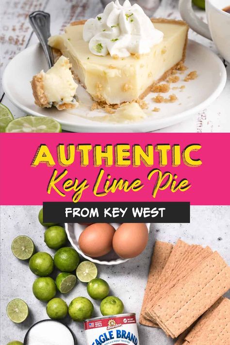 Key Lime Pie is a light and refreshing dessert. Learn how to make Key Lime pie with this easy recipe that includes a whipped cream topping. Key Lime Pie Recipe With Meringue, Key West Key Lime Pie Recipe, Authentic Key Lime Pie Recipe, Fresh Fish Recipes, Easy Fish Dinners, Small Cheesecakes, Tart Pie, Key Lime Pie Recipe, Lime Pie Recipe