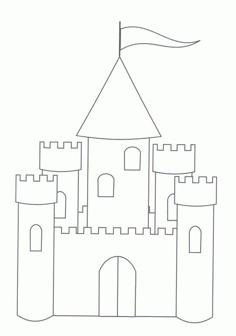 Castle coloring pages. What could be inside that castle? A princess? A witch? Castle Crafts, Castle Coloring Page, Cardboard Castle, Kids Castle, Castle Drawing, Princess Coloring Pages, Princess Coloring, Princess Castle, Disney Castle