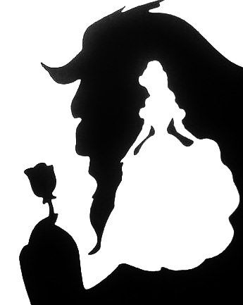 Beauty And The Beast Stencil, Stitch And Angel Silhouette, Silouette Drawings Woman, Twilight Svg, Beauty And The Beast Svg, Silhouettes Disney, Beauty And The Beast Silhouette, Disney Silhouette Art, Silhouette Disney