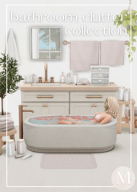 Sims 4 Pack, Lotes The Sims 4, Bathroom Clutter, Sims 4 Kitchen, Sims 4 Cas Mods, Mod Furniture, Play Sims 4, Sims 4 Bedroom, Sims 4 Clutter