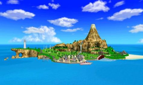 Why can't Wuhu Island be real? It's got everything! Wuhu Island, Wii Party, Wii Sports Resort, 2010s Nostalgia, Shigeru Miyamoto, Wii Sports, Wii Fit, Nostalgia Core, 8bit Art