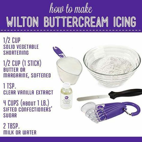 Wilton butter cream frosting Wilton Buttercream Frosting, Wilton Buttercream Icing, Wilton Buttercream, Fluffy Buttercream Frosting, Buttercream Icing Recipe, Best Buttercream, Cake Frosting Recipe, Icing Frosting, Vanilla Buttercream Frosting