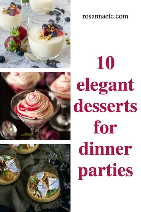 Elegant Christmas Dessert, Desserts For Summer, Summer Dinner Parties, Elegant Recipes, Fancy Desserts Recipes, Dessert Restaurants, Dinner Party Desserts, Fancy Dinner Recipes, Elegant Food