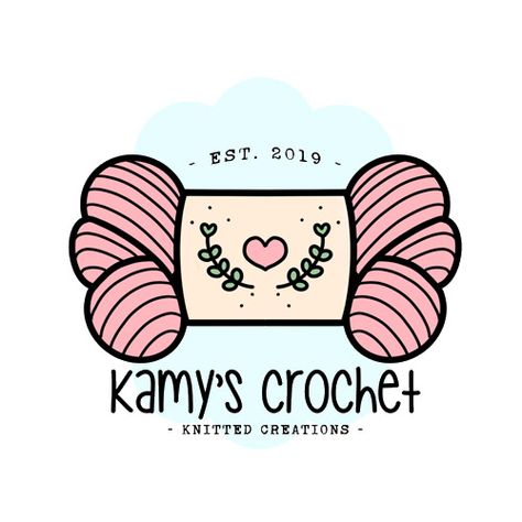 Logo Ideas For Crochet Business, Crochet Logos Design, Logo For Crochet Business, Croche Logo Design, Crochet Profile Picture, Handmade Logo Design Ideas, Crochet Logo Ideas, Crochet Logo Design Free, Logo Design Crochet