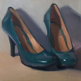 Painting Of Shoes On Canvas, Heels Painting, Still Life Art Painting, Sarah Sedwick, High Heel Painting, Mini Oil Painting, Oil Painting Inspiration, Painting Competition, Oil Pastel Art