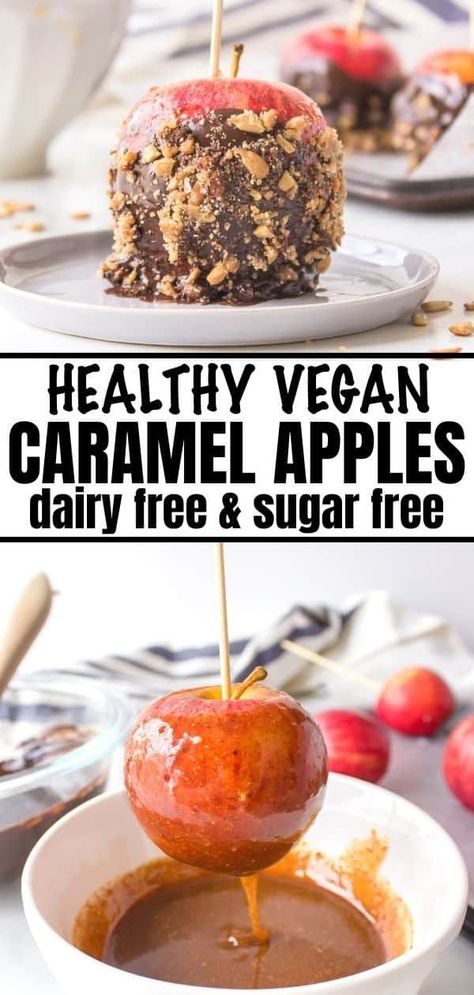 Healthy Candy Apple Recipe, Vegan Candy Apple Recipe, Healthy Candy Apples, Date Caramel Apples, Vegan Caramel Apples, Healthy Caramel Apples, Healthy Caramel Apple, Vegan Caramel Apple, Healthy Caramel