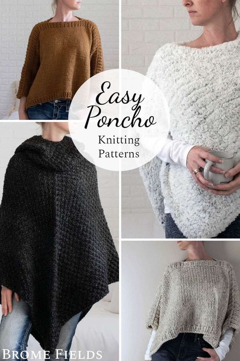 Knit Ponchos For Women, How To Knit A Poncho For Beginners, Knitted Wraps Free Patterns Easy, Knitting Poncho Patterns Free, Easy Poncho Knitting Pattern Free, Easy Knit Shawl Pattern Free, Easy Shawl Knitting Patterns Free, Poncho Knitting Patterns Women, Knitted Poncho Patterns Free Easy