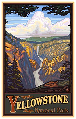 Yellowstone Falls, Postal Vintage, Travel Artwork, National Park Posters, Park Art, Bryce Canyon, Yellowstone National, Yellowstone National Park, Vintage Travel Posters