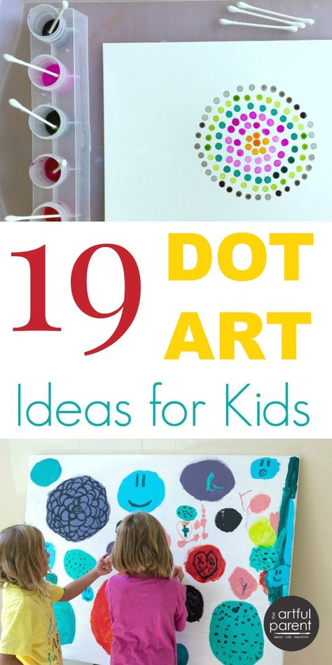 Want some dot art ideas? Whether you've read The Dot, are studying pointillism, or just want to make some fun art with your kids, here are 19 ideas to try. Dot Art Ideas, Art Ideas For Kids, Dot Day, Homeschool Art, The Dot, Kindergarten Art, Camping Art, Fun Art, Dot Art