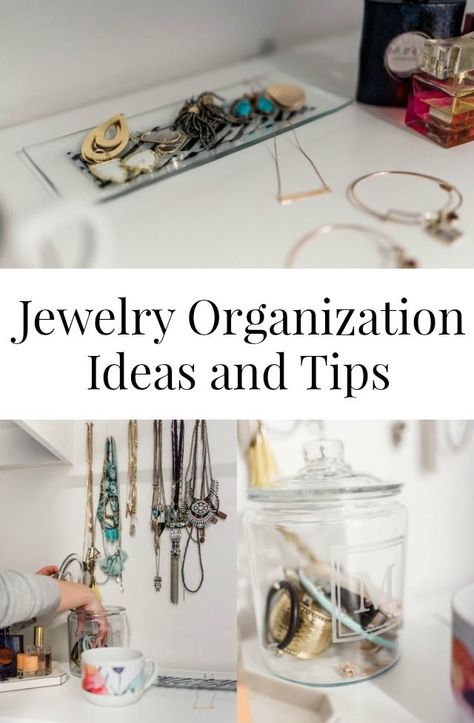 Jewelry organization ideas that you can actually use! These tips will not only make your jewelry organized, but will create a fabulous looking space! Organization Ideas Jewelry, Jewelry Organization Ideas, Tips For Organizing, Bracelet Organizer, Organizational Ideas, Glam Jewelry, Kitchen Witchery, Homemade Cleaning Solutions, Kitchen Drawer Organization