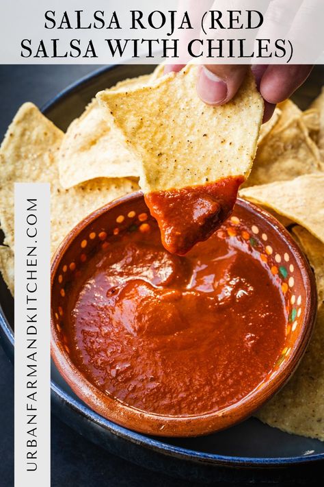 Mexican Red Sauce Recipe, Mexican Salsa Roja, Mexican Hot Sauce Recipe, Authentic Salsa Recipe, Hot Salsa Recipes, Red Salsa Recipe, Recipe For Tacos, Red Sauce Recipe, Mexican Salsa Recipes