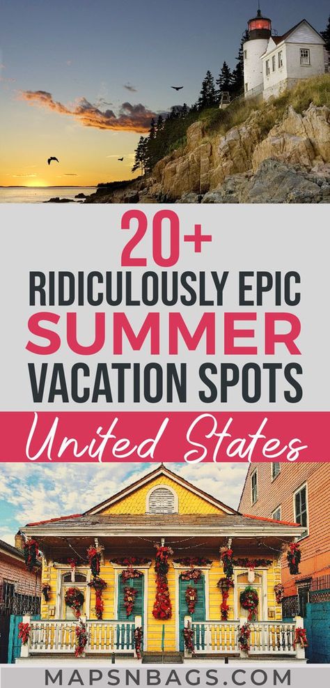 Summer Vacation Ideas In The Us, East Coast Summer Vacation, Couples Weekend Getaway Ideas, Adventures With Kids, Best Summer Vacations, Weekend Getaways For Couples, Best Island Vacation, Summer Travel Destinations, Usa Bucket List