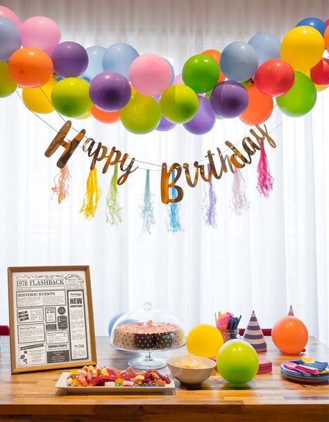 Office Birthday Decorations, 40th Birthday Poster, Simple Birthday Party, Simple Birthday Decorations, Birthday Party Decorations Diy, 40th Birthday Decorations, Office Birthday, Birthday Balloon Decorations, Diy Birthday Decorations