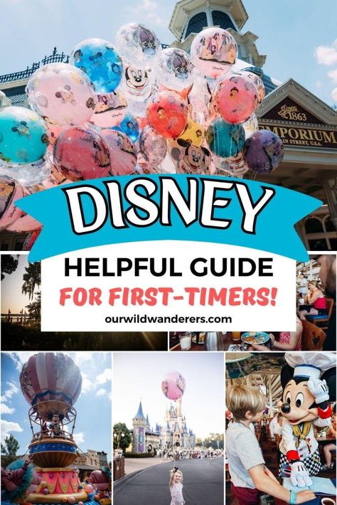 Disney World for First-Timers: Tips & Resources Disney Vacation Surprise, Disney Tips And Tricks, Tips For Disney World, Disney Trip Reveal, Disney World Backpack, Disney World Itinerary, Disney World Guide, Florida Family Vacation, Disney World Tips