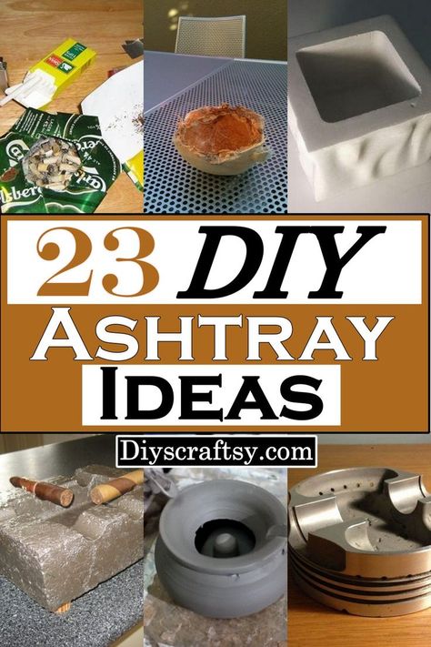 Creative DIY Ashtray Ideas For Outside Diy Hidden Ashtray Outdoor, Diy Outside Ashtray Ideas, Outdoor Ashtray Ideas Patio Diy, Patio Ashtray Ideas, Outdoor Ashtray Diy, Hidden Ashtray Outdoor, Ash Tray Diy Outdoor, Vintage Ashtray Repurpose, Diy Outdoor Ashtray Ideas