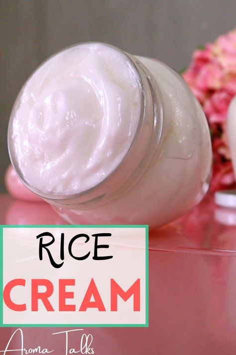 Rice Cream for face Korean|Skin Whitening & Anti Aging Rice Cream|Korean Inspired DIY Rice Cream Rice Cream For Face, Rice Face Cream, Korean Face Cream, Face Cream Diy, Rice Cream, Face Cream Recipe, Diy Face Cream, Diy Face Moisturizer, Diy Moisturizer