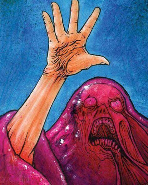 The Blob artwork Blob Monster, Mike Oldfield, The Blob, Monster Movies, Rockabilly Hair, 80s Horror, Cool Monsters, Ghost Pictures, Horror Movie Art