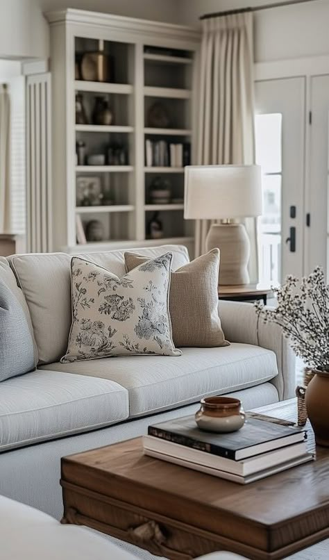 How To Style A Living Room Around A Grey Couch Neutral Living With Pop Of Color, Light Grey Sofa Rug Ideas, Grey Chesterfield Sofa Living Room Ideas, Living Room With Light Grey Sofa, Living Room With Light Blue Couch, Mint Sofa Living Room, Sofa Loveseat Chair Layout, Living Room Light Gray Couch, Baby Blue Sofa Living Room