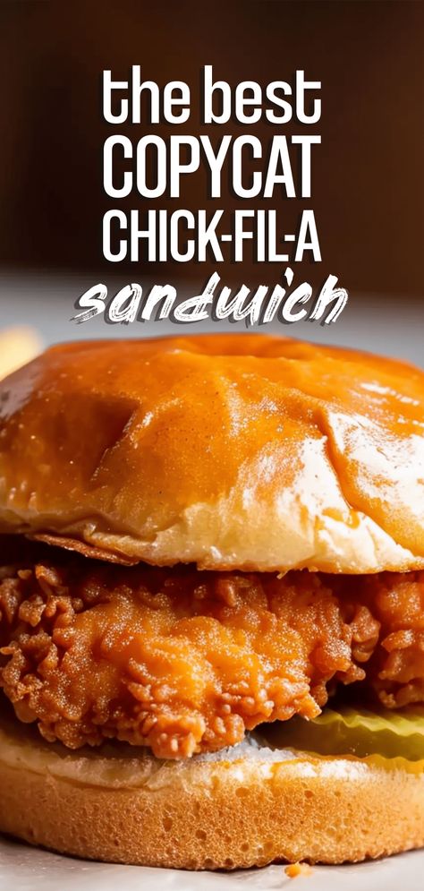 Copycat Chick-Fil-A Chicken Sandwich [35 Minutes] – Chasety Homemade Chickfila Sandwich, Chic Fila Copycat Chicken, Chic Fillet Recipe, Chick Fila Sandwiches, Chic Fil A Chicken Sandwich Recipe, Chik Fila Sandwich Recipe, Diy Chicken Sandwich, Copycat Chick Fil A Chicken Sandwich, Chick Fil A Breading Recipe