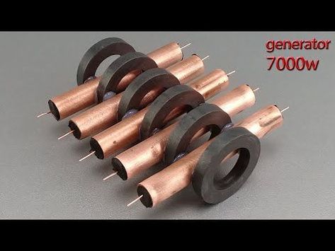 I make 220v free energy generator with copper wire use copper pipe and magnet - YouTube Copper Diy Projects, Solar Heater Diy, Alternative Energy Projects, Tesla Free Energy, Magnetic Generator, Magnet Generator, Arduino Projects Diy, Diy Generator, Free Energy Projects