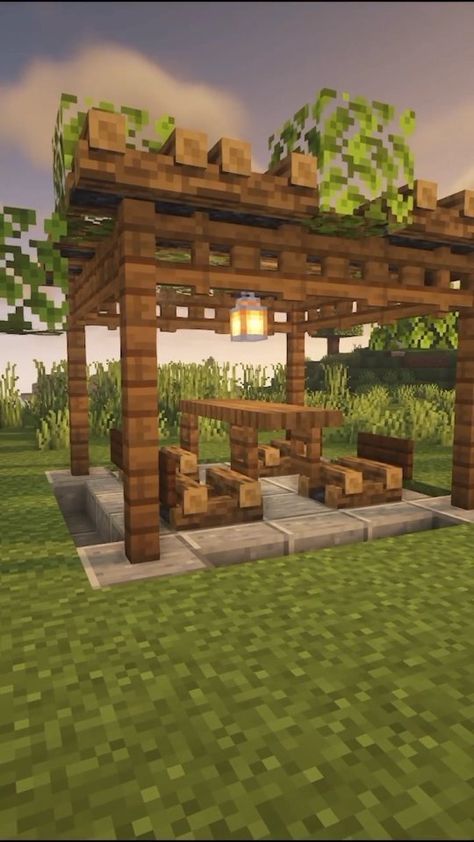 minecraftbuildinggod on Instagram: Pergola Garden Area🍃 by @gorilloyt 👉Follow @minecraftbuildinggod for more ▪︎Like this post ▪︎Comment your thoughts ▪︎Save for later… Minecraft Outdoor Decor, Minecraft Outdoor, Legendary Armor, Cool Skins, Minecraft Garden, Minecraft Decoration, Rumah Minecraft Sederhana, Outdoor Decor Ideas, Minecraft Structures