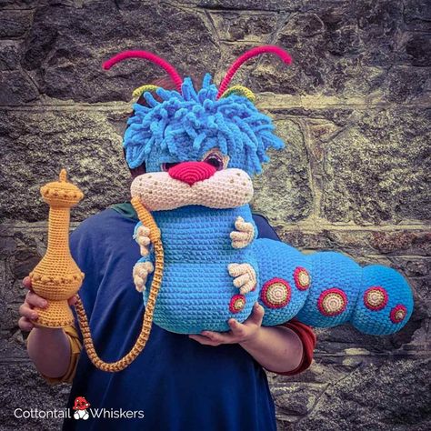 Crochet Blue Caterpillar & Hookah PDF PATTERN ONLY Alice in - Etsy Alice In Wonderland Blue Caterpillar, Alice In Wonderland Crochet, Alice In Wonderland Blue, Blue Caterpillar, Crochet Pokemon, Bobble Stitch, Dk Yarn, Slip Stitch, Softies