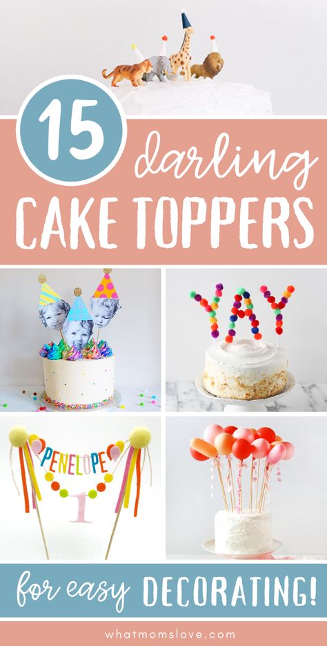 DIY Easy Cake Topper ideas for simple cake decorating.