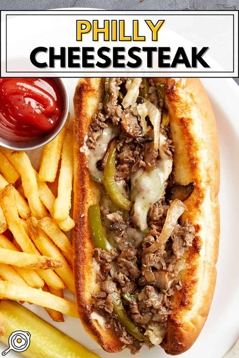 Philly Cheesesteak Recipe Philly Cheese Steak Sandwich Recipe, Philly Cheesesteak Recipe, Best Philly Cheesesteak, Cheesesteak Sandwiches, Philly Cheese Steak Sandwich, Sautéed Veggies, Steak Sandwich Recipes, Philly Cheese Steak Recipe, Cheese Whiz