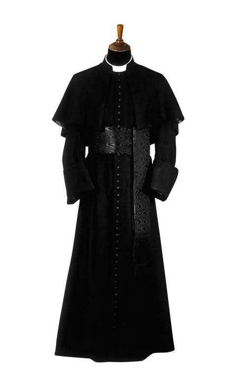 Goth Priest Outfit, Preist Outfits Male Aesthetic, 1800s Priest, Cassock Priest, Priest Outfit, Priest Robes, Priest Costume, Roman Clothes, University Professor