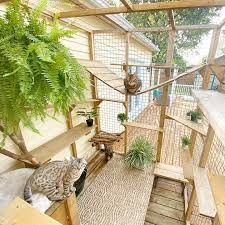 Cat House Design, Outdoor Cat Run, Cat House Outdoor, Catio Plans, Catio Ideas, Ideas For Cats, Katt Grejer, Ideas For House, Cat Fence