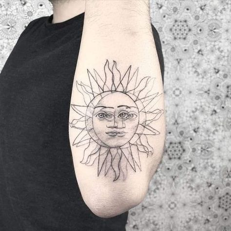 Optical Illusion Tattoo, Kunst Tattoos, Inspiration Tattoos, Sun Tattoo, Eye Tattoo, Mini Tattoos, Sun And Moon, Pretty Tattoos, Inspirational Tattoos