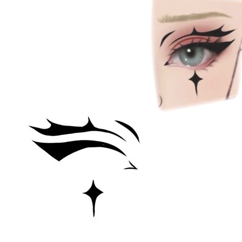 Cute Eyeliner Looks, Anime Eyeliner, Cosplay Makeup Tutorial, Goth Eye Makeup, Holloween Makeup, Anime Eye Makeup, Eyeliner Designs, Makeup Drawing, Anime Makeup