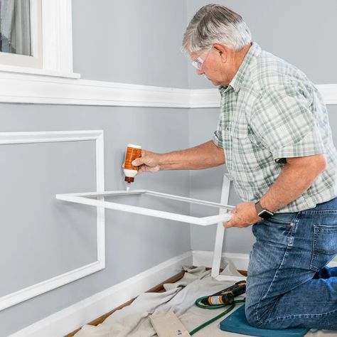 How to Install Easy DIY Wainscoting - This Old House Diy Waynes Coating, Wainscoting Dining Room, Waynes Coating, Judges Paneling, Baltimore House, Faux Wainscoting, Installing Wainscoting, Wainscoting Wall, Dining Room Wainscoting