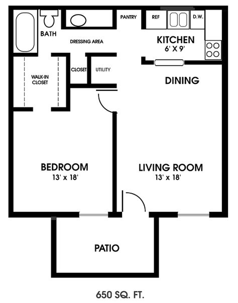 500 Sq Ft House, 1 Bedroom House Plans, Granny Pods, Granny Pod, One Bedroom House, 1 Bedroom House, Apartment Floor Plan, Small House Floor Plans, Apartment Floor Plans