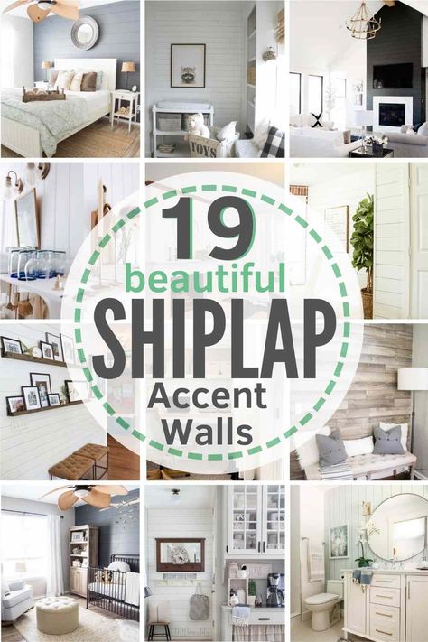 Bedroom With Shiplap Ceiling, Ship Lapped Ceiling, Shiplap Wall Entryway, Shiplap And Wallpaper, White Shiplap Ceiling, Shiplap Accent Walls, Farmhouse Accent Wall, Wall Shiplap, Shiplap Living Room