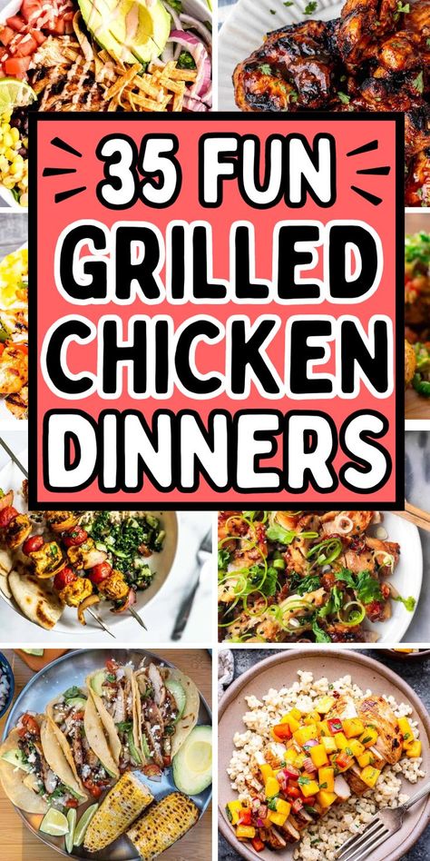 grilled bbq chicken dinner ideas Grill Chicken Dinner Ideas, Grilled Chicken Uses, Meals To Make With Grilled Chicken, Healthy Grilled Dinner Recipes, Keto Chicken Recipes Grilled, Things To Make With Grilled Chicken, Bbq Chicken Ideas Grilled, Grilled Chicken Menu Ideas, Easy Grilled Dinners