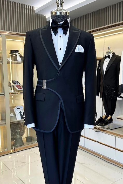 Navy suit wedding