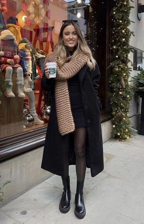 Nyc Fall Night Outfits, New Your Winter Outfits, Outfit Ideas Winter Women, Negative Weather Outfit, Fall Outfit Simple, Spring Canada Outfit, Winter Milan Outfit, Outfit With Skirt Winter, Austria In November